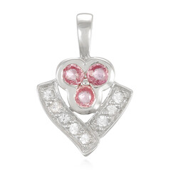 Ciondolo in argento con Zaffiro Rosa
