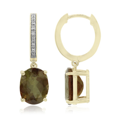 Orecchini in oro con Andalusite
