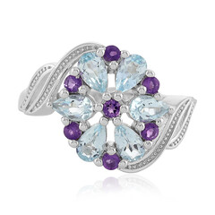 Anello in argento con Topazio Blu Cielo