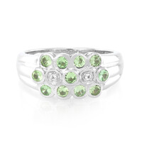 Anello in argento con Granato Menta Merelani