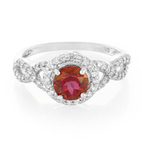 Anello in argento con Topazio Ciliegia