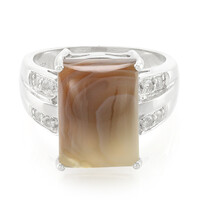 Anello in argento con Agata Botswana