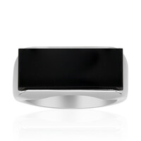 Anello in argento con Onice Nero