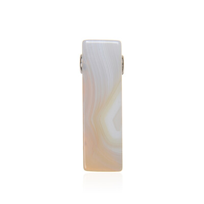 Ciondolo in argento con Agata Bianca (MONOSONO COLLECTION)