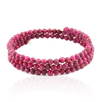 Bracciale in acciaio con Rubino Mozambico (Riya)