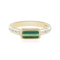 Anello in argento con Tormalina Verde di Benedito(Adela Silber)