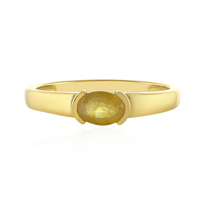 Anello in argento con Zaffiro Giallo del Madagascar