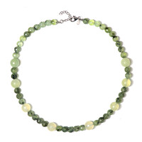 Collana in argento con Prehnite