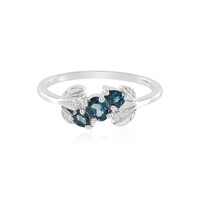 Anello in argento con Topazio Blu Londra