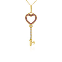 Ciondolo in argento con Rodolite