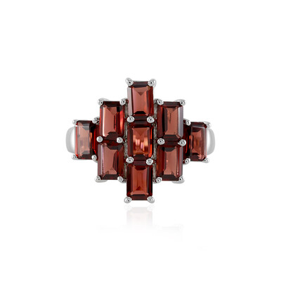 Anello in argento con Granato Mozambico