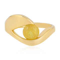 Anello in argento con Zaffiro Giallo del Madagascar