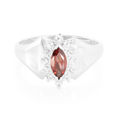 Anello in argento con Granato Mozambico