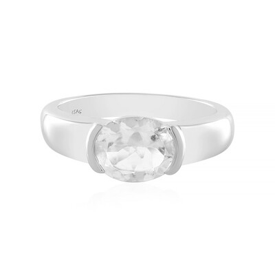 Anello in argento con Petalite