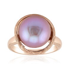 Anello in argento con Perla Ming Porpora (TPC)