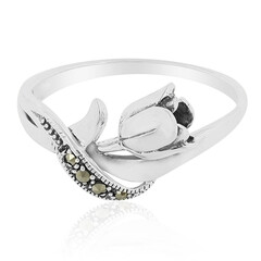 Anello in argento con Marcassite
