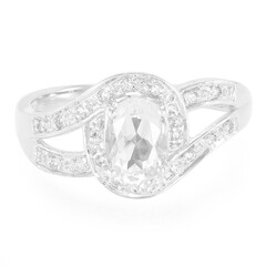 Anello in argento con Petalite