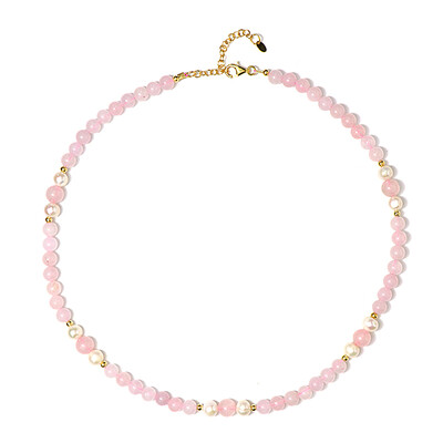 Collana in argento con Quarzo Rosa