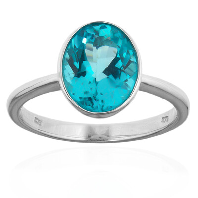 Anello in oro con Apatite Paraiba (CUSTODANA)