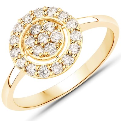 Anello in oro con Diamante Cioccolato I3