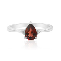 Anello in argento con Granato Mozambico