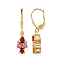 Orecchini in argento con Zaffiro Rosa