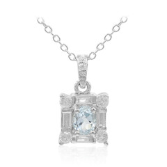 Collana in argento con Topazio Blu Cielo