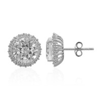 Orecchini in argento con Topazio Bianco