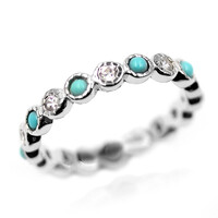 Anello in argento con Turchese Campitos (Anne Bever)