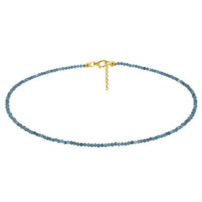 Collana in argento con Apatite Blu Neon