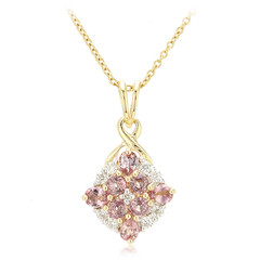 Collana in oro con Zaffiro Padparadscha (non riscaldato) (AMAYANI)