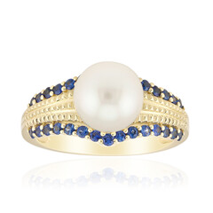 Anello in oro con Perla Bianca dei Mari del Sud (Michelle Albala)