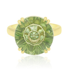 Anello in oro con Quarzo Verde Felce (Glenn Lehrer)