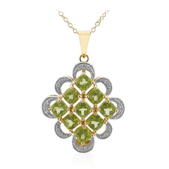Collana in argento con Peridoto della Birmania