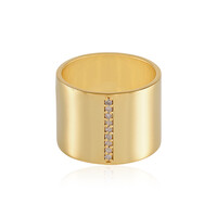 Anello in ottone con Diamante I3 (H) (Juwelo Style)