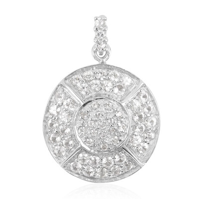 Ciondolo in argento con Zaffiro Bianco