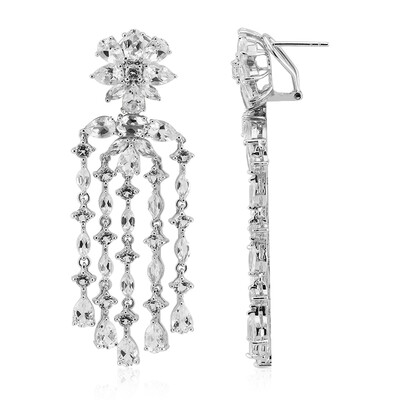 Orecchini in argento con Topazio Bianco