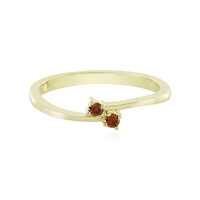 Anello in oro con Diamante Rosso I4