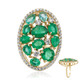 Anello in oro con Smeraldo Zambia