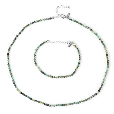Parure in argento con Crisocolla