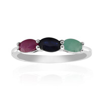 Anello in argento con Smeraldo Brasiliano