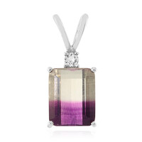 Ciondolo in argento con Fluorite Bicolore
