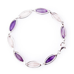 Bracciale in argento con Ametista
