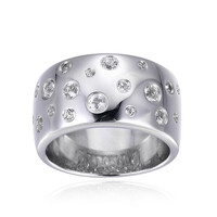 Anello in argento con Topazio Bianco