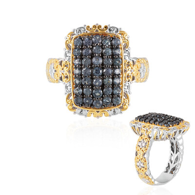 Anello in argento con Granato Cangiante Blu (Gems en Vogue)