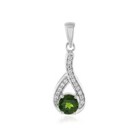 Ciondolo in argento con Diopside Russo