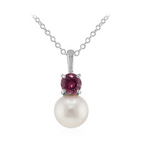 Collana in argento con Perla d'Acqua Dolce Bianca