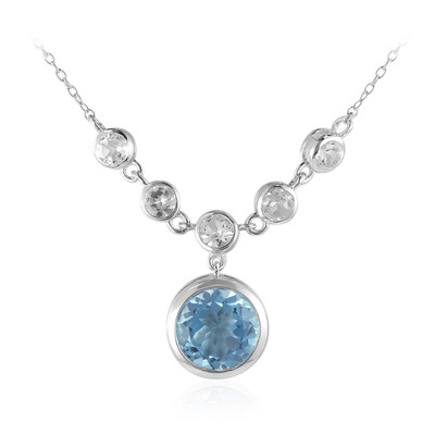 Collana in argento con Topazio Blu Cielo