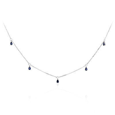 Collana in oro con Zaffiro Ceylon Blu (CIRARI)