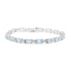 Bracciale in argento con Topazio Blu Cielo